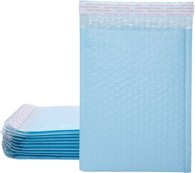 10 Stück JETTING Luftpolsterumschläge Hellblau Selbstklebend Gepolsterte Versandtaschen aus Kunststoff - Bild 1