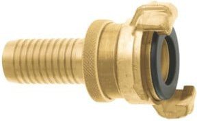 GEKA Schlauchstück SD MS aus Messing in Gold, Schlauchgröße 19mm - Bild 1