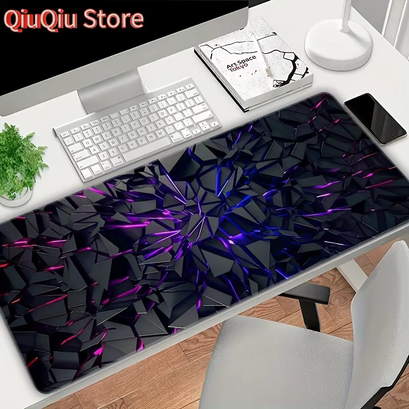 Potdemiel Gaming-Mauspad mit geometrischen Linien, XXL Schreibtischunterlage für PC und Tastatur, Multicolour, B/T: 90 x 40 cm - Bild 2