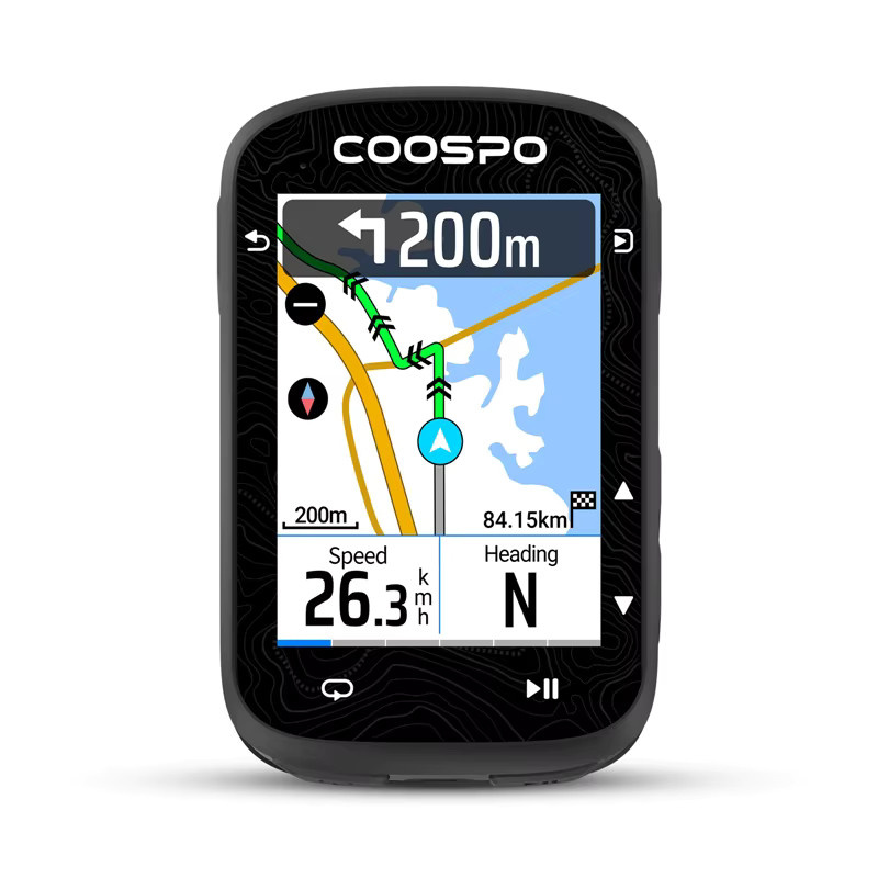 COOSPO CS600 GPS-Fahrradcomputer mit farbigem Karten-Touchscreen und Navigation in Schwarz und Bunt - Bild 6