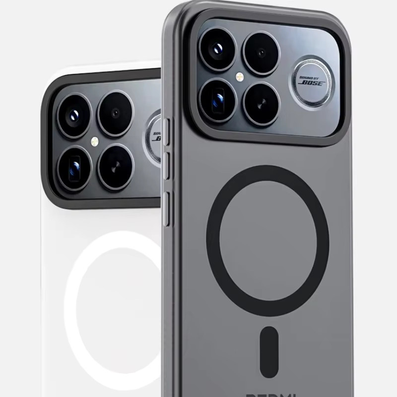 Mattierte transparente Schutzhülle für Xiaomi Poco F8Pro und Poco F8Ultra mit magnetischer Aufladung und stoßfestem Airbag-Schutz, Schwarz - Bild 3