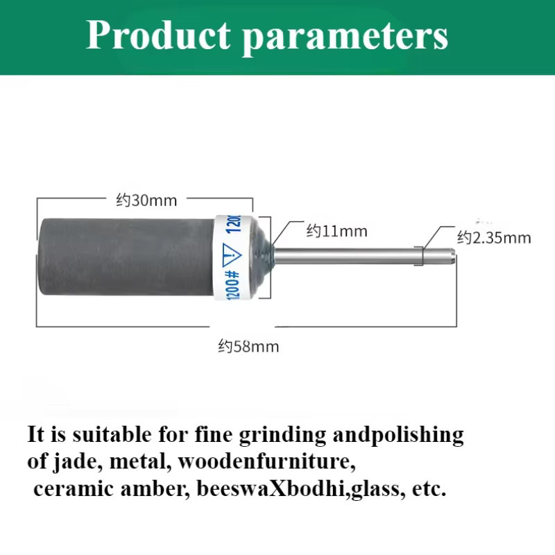 Zylindrischer Schleifpapierstab-Schleifkopf mit 2,35 mm Durchmesser zum Polieren und Schleifen von Werkzeugen in der Schmuckproduktion - Bild 3