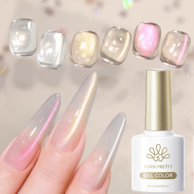 BORN PRETTY Magnetischer Gel-Nagellack, Pink, Schimmernd, 10 ml - Bild 1