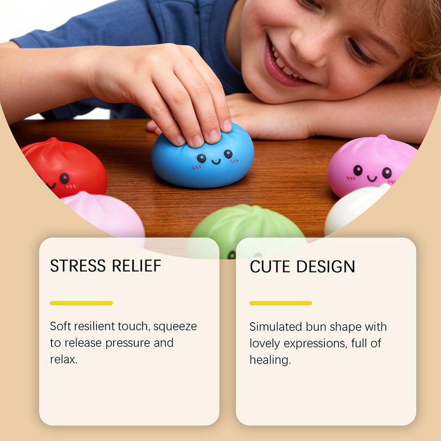 Yiran toy 1 Bunte Dumpling Squishes Stressbälle - Bild 3
