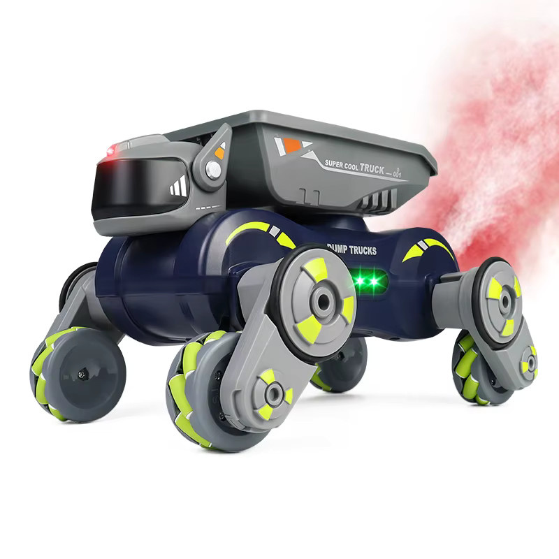 CONUSEA Roboterhund Rc Stunt-Auto mit Lichtern und Spray, Orange - Bild 5