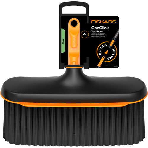 Fiskars Allzweckbesen OneClick in Schwarz, B/H/T: 27,2 x 20,1 x 10,4 cm - Bild 2