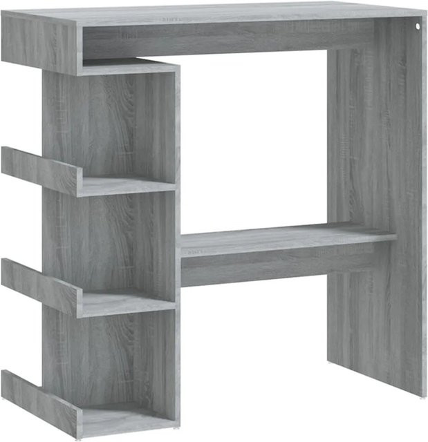 vidaXL Bartisch mit Regal in Grau Sonoma, modernes Design für Küche und Essbereich, B/T/H: 100 x 50 x 101,5 cm - Bild 1
