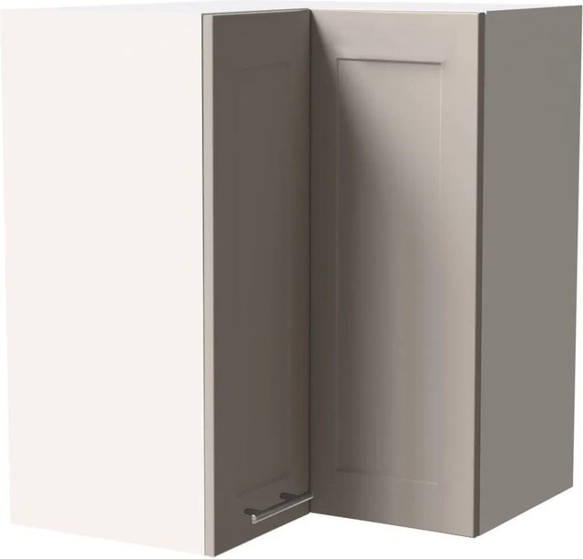 Feldmann-Wohnen Eckhängeschrank Oslo W12 Küchenschrank in Weiß und Kaschmir Matt mit Soft-Close-Türen, B/T/H: 60 x 60 x 72 cm - Bild 1