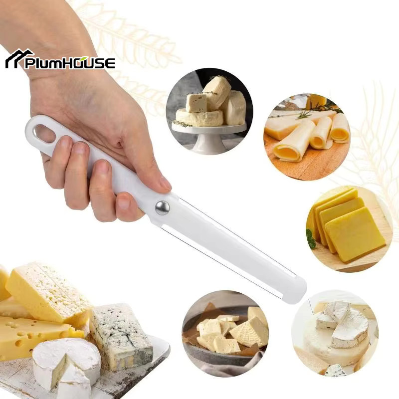 PlumHOUSE Käseschneider und Buttermesser aus Kunststoff in Weiß für harte und weiche Käsesorten - Bild 2