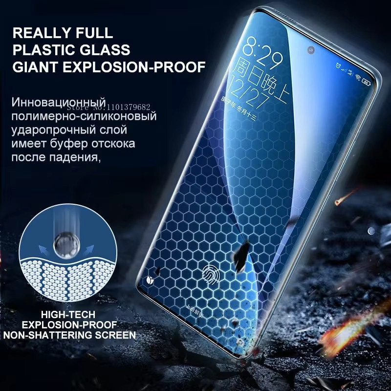 Xiaomi UV-gehärtete 3D-Displayschutzfolie aus gebogenem Glas in Transparent für Mi 12, 11, 12x, 12s Ultra Pro, Civi, Mix 4 und Note 10 Lite 2 1s 3 Pro - Bild 2
