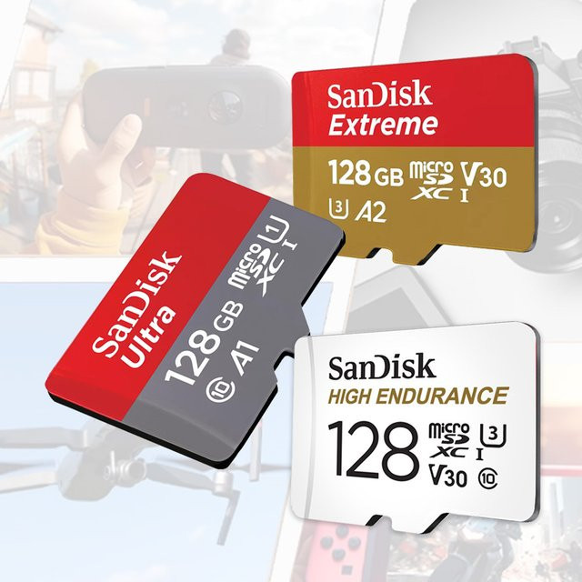 SanDisk Extreme microSDXC Speicherkarte Klasse 10 U3 V30 4K UHD A2 - Bild 1