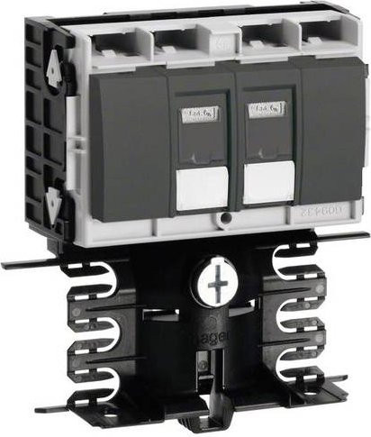 Hager Elektro-Sockelleisten-Zubehör Geräteeinsatz RJ45 Cat.6 in Graphitschwarz und Anthrazit - Bild 1