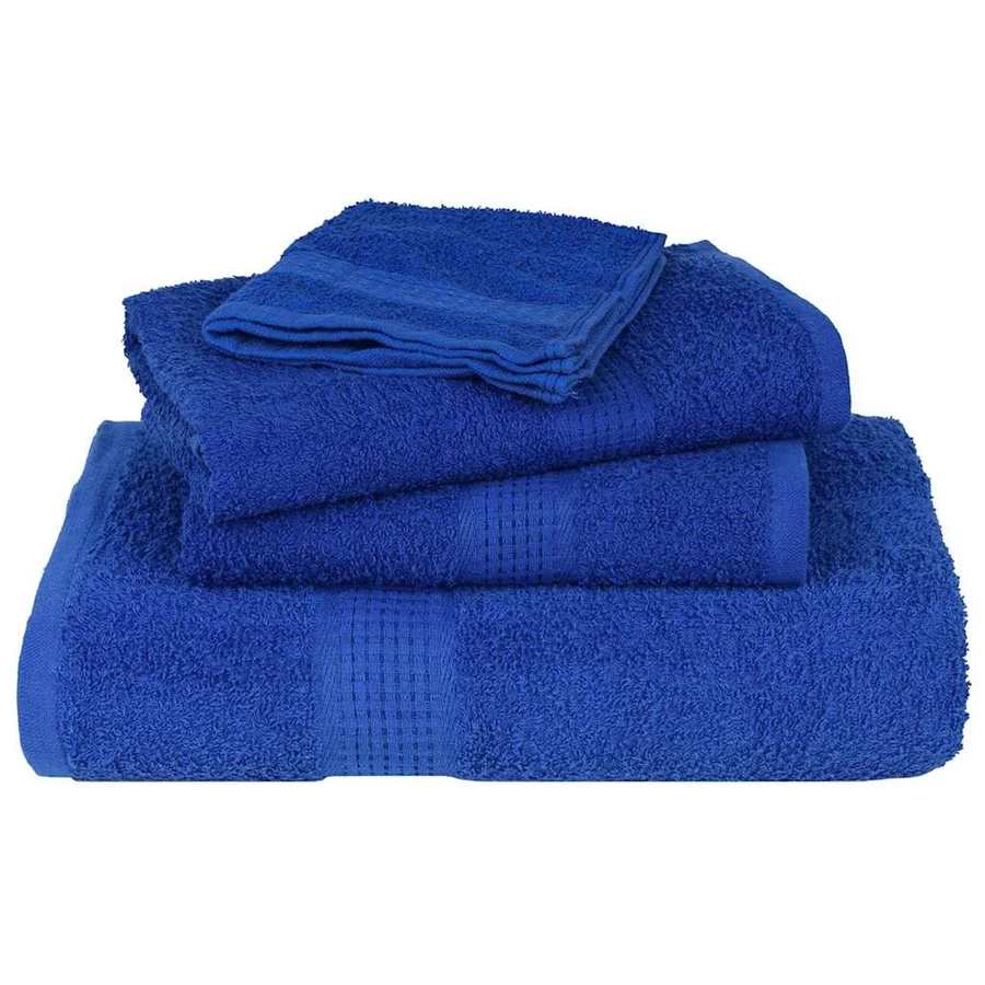 vidaXL Handtuch-Set aus 100% Baumwolle in Blau, 2 Stück, B: 50 cm, L: 100 cm, 360 g/m² - Bild 2