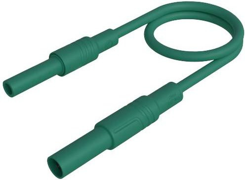 Hirschmann Test & Measurement MAL S GG-B 200/2,5 gn Sicherheits-Messleitung in Grün mit 4mm Sicherheits-Stecker und 4mm Sicherheits-Buchse, Länge: 200 cm - Bild 1