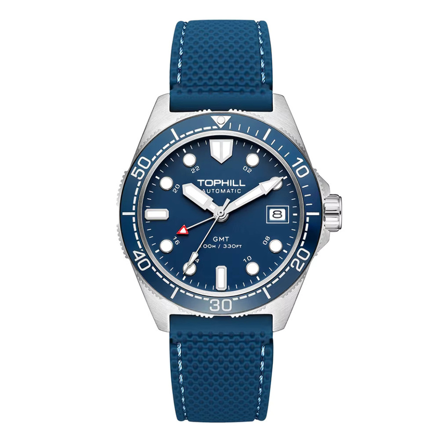 Tophill Armbanduhr Automatik, Edelstahl, 39,5 mm, Herren, Grün - Bild 6