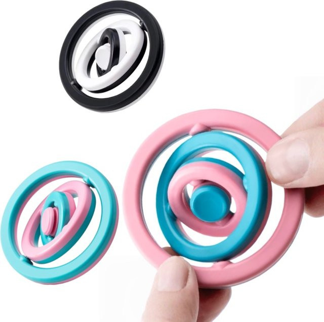 Meade 3D Infinite Flipping Gyroskop Fidget Toy, Puzzlespielzeug, pink, multicolour - Bild 1