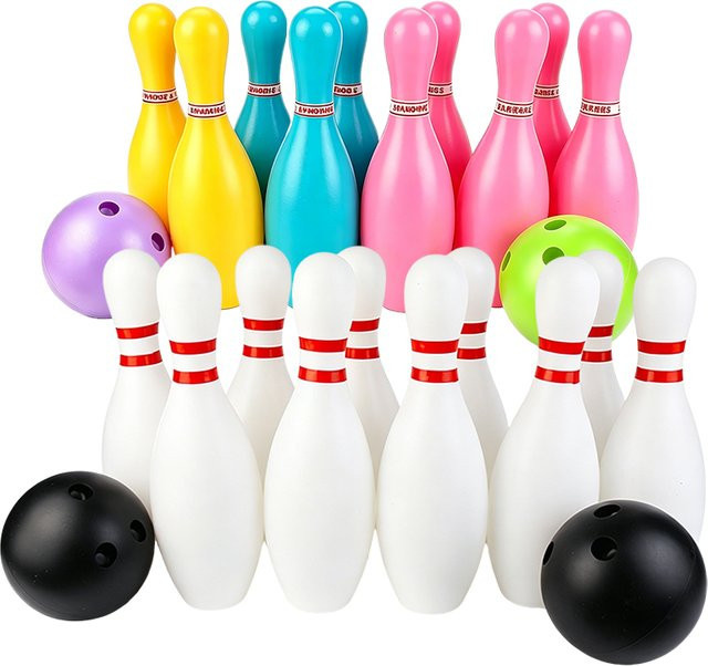 TMZ Bowling-Set, Kunststoff, Bunt / Mehrfarbig, Weiß - Bild 1