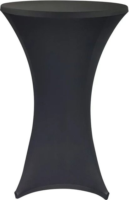NYVI Stehtischhusse rund in Schwarz, pflegeleicht und waschbar, B/T/H: 60-65 x 110-120 cm - Bild 1