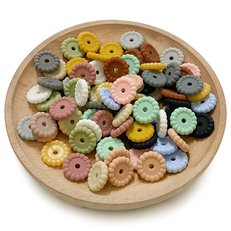 50 Stück Silikonperlen in Multicolour für Schmuckherstellung und DIY-Zubehör, runde Dichtung Silikonperlen Durchmesser: 12 mm und 15 mm von Lcmombay - Bild 2