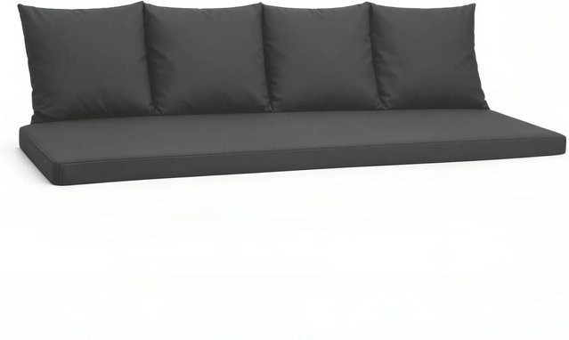 Setgarden Mix Bench Kissen Set für 3-Sitzer Bänke, Bankauflage mit abnehmbarem Bezug, Anthrazit, B/T: 180 x 50 cm und 50 x 50 x 4 cm - Bild 1