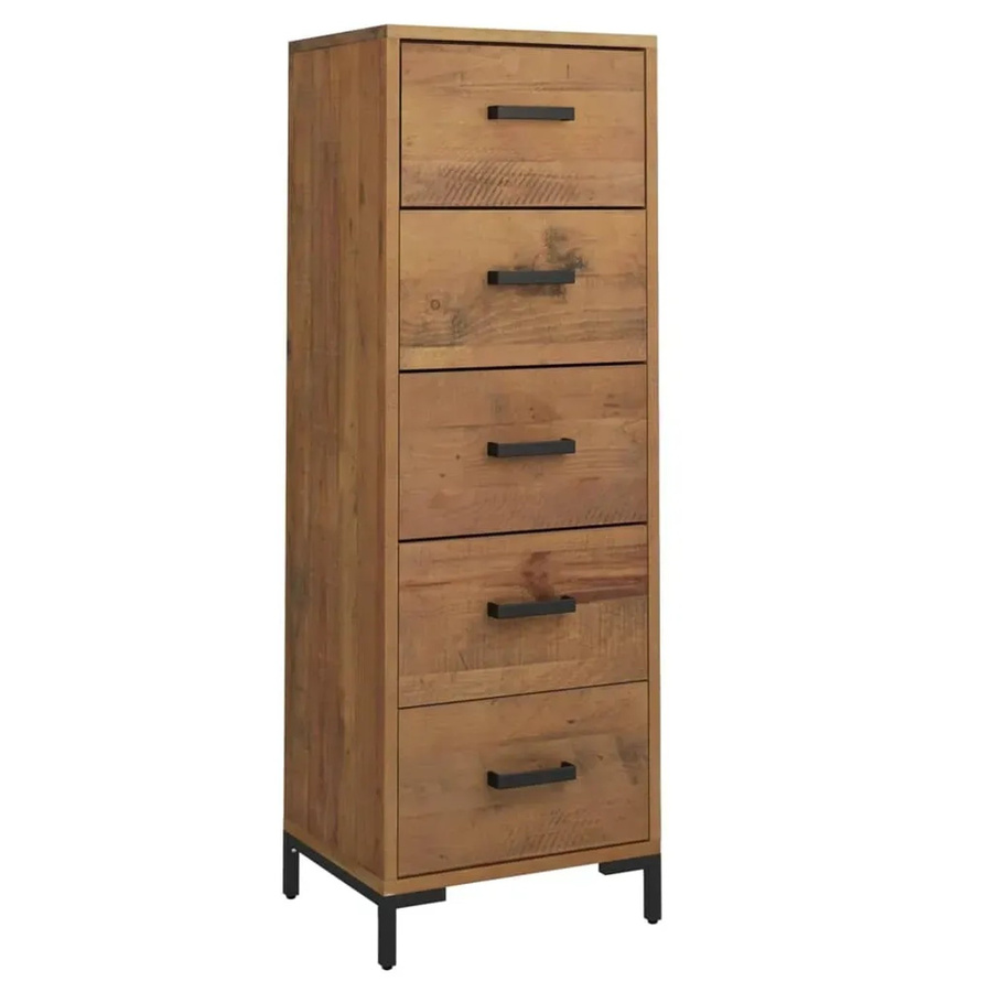 vidaXL Kommode aus Massivholz Kiefer in Braun B: 42 cm, T: 35 cm, H: 110 cm - Bild 2