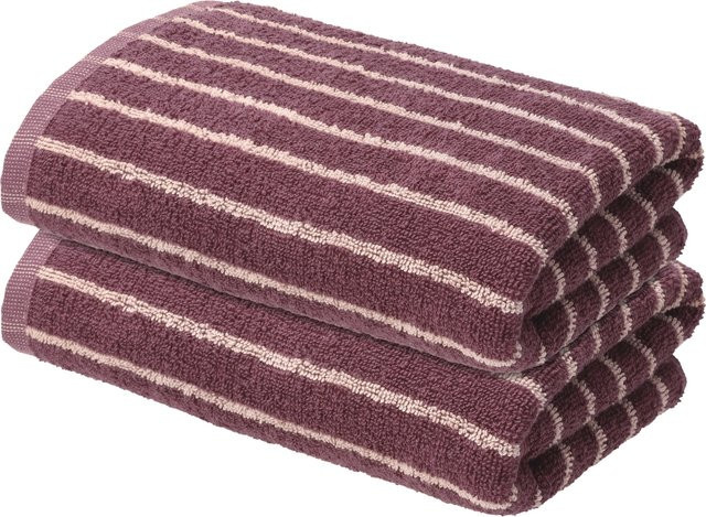 LIVARNO Frottier-Handtücher aus Baumwolle, 2 Stück, Rot, Breite: 50 cm, Länge: 100 cm - Bild 1
