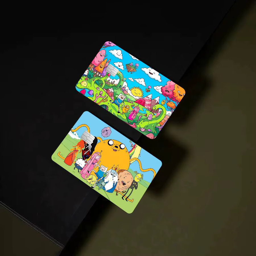 Rastar Anime Adventure Time Aufkleber-Folie für Kreditkarten, Debitkarten und Bankkarten, 4 Stück Set, Multicolor, Unisex - Bild 2