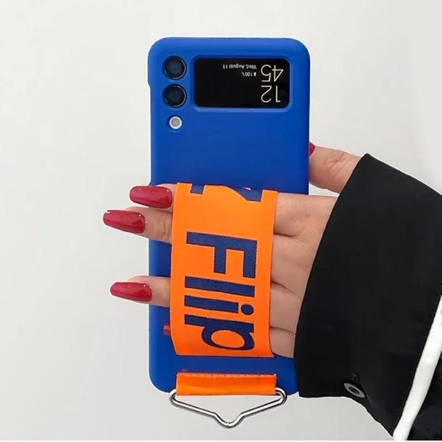 Stoßfeste Hartschalenhülle mit Luxus-Armband für Samsung Galaxy Z Flip 7 6 5 4 3 in verschiedenen Farben - Bild 1