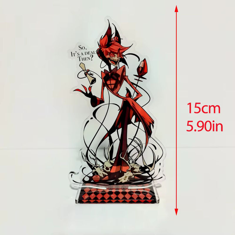 Hazbin Hotel Alastor Acryl-Anime-Figur von Bandai, rote Cartoon-Dekoration, Höhe: 15 cm - Bild 3