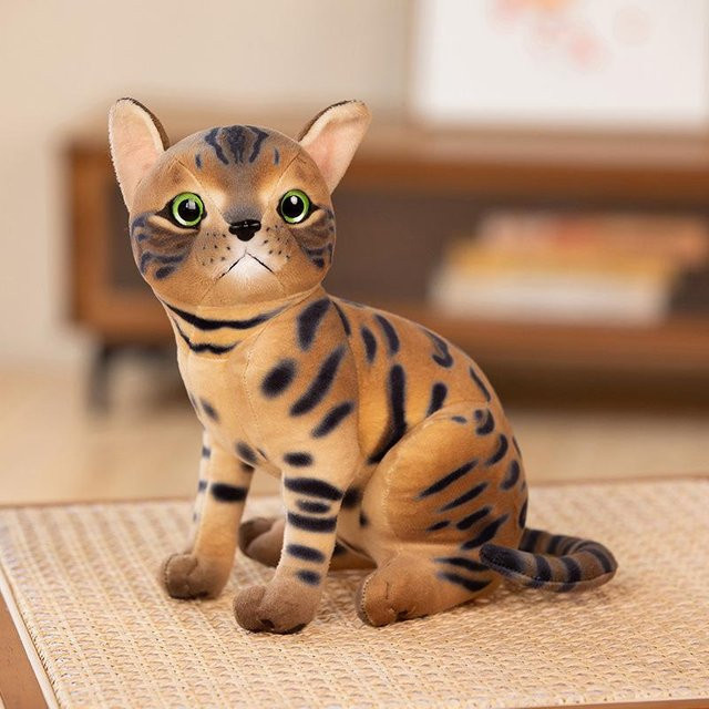 Niedliche Simulations-Anzieh-Kätzchen-Puppe, Plüschtier, Tigerkatzen-Puppe, 25cm - Bild 1