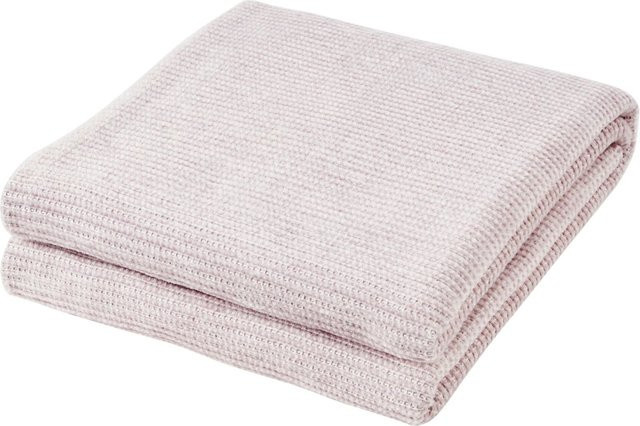 DONE Wohndecke Coco aus Baumwolle gestreift in Pink Multicolour - Bild 1