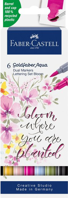 Faber Castell Goldfaber Aqua Dual Marker Lettering Set mit Brush-Spitze in Multicolour - Bild 1