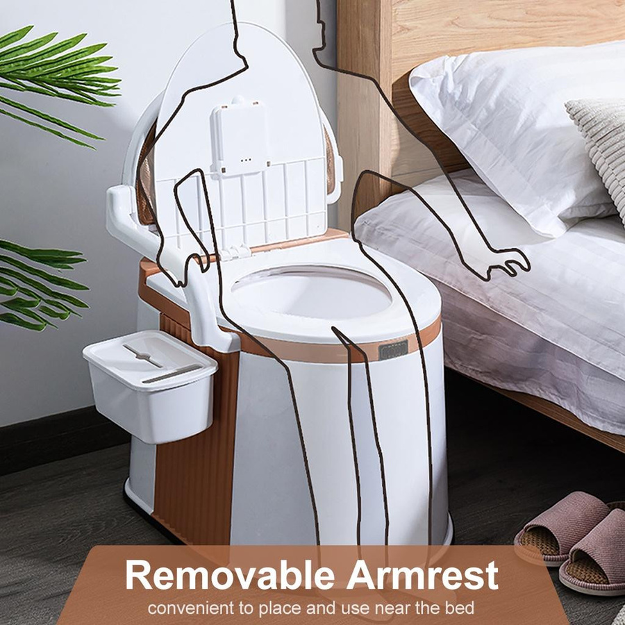 Decor Dream Tragbare Campingtoilette für Erwachsene und Kinder, Grau, Belastbarkeit bis 150 kg - Bild 6
