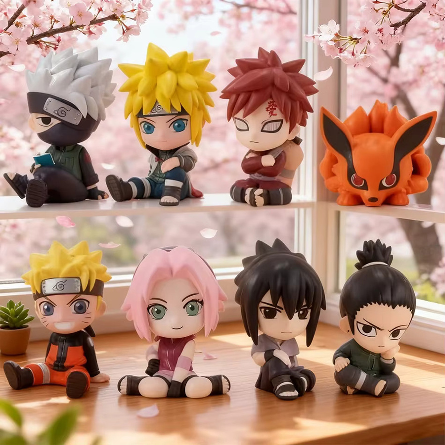 Bandai Naruto Anime-Figuren, 8-teiliges Set, PVC-Modell, bunt / mehrfarbig - Bild 2