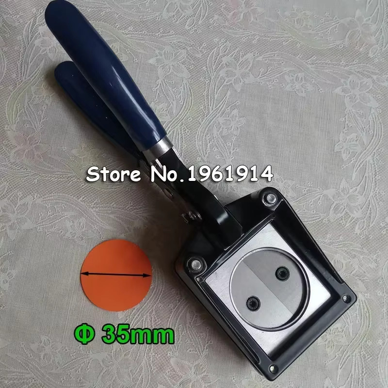Manueller runder Button-Maker aus Metall für professionelle Papier-Grafikstanzer in verschiedenen Größen von 25mm bis 48mm - Bild 2