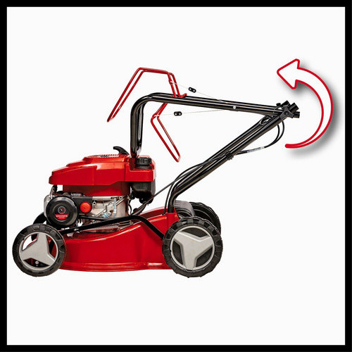 Einhell Benzin-Rasenmäher GC-PM 40/2 S in Rot mit Grasfangkorb und Hinterradantrieb - Bild 3