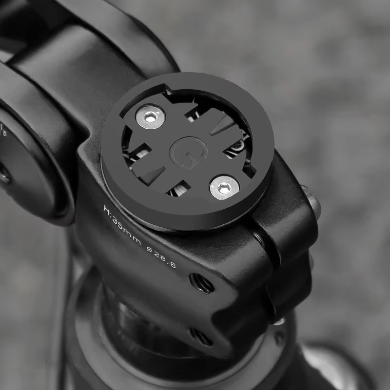 MUQZI Computer-Halterung Basisadapter Vorbau oben in Schwarz kompatibel mit Garmin Wahoo Bryton - Bild 2