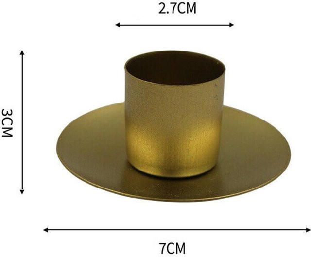 Love Home Garden Kerzenhalter aus Metall in Gold für Tischdekoration, modern und rund - Bild 1