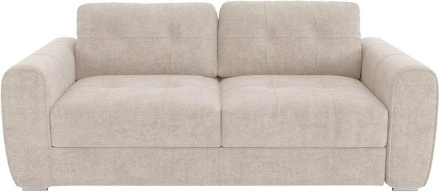 Vente-unique Schlafsofa Bolipo Beige mit Stoffbezug, Breite: 220 cm - Bild 1