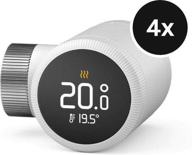 tado° X Smartes Heizkörper-Thermostat 4er-Set in Weiß mit App-Steuerung und Smart-Home-Integration - Bild 1