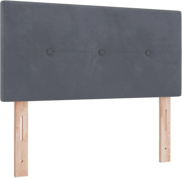 vidaXL Kopfteil aus Kunstleder in Dunkelgrau mit Polsterung und Holzrahmen, Breite: 100 cm - Bild 1