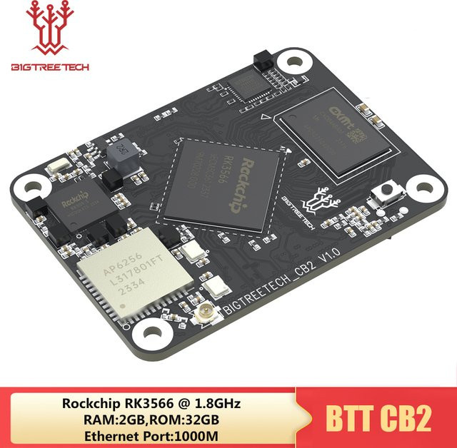 BIGTREETECH BTT CB2 Core Board für Klipper 3D Drucker, kompatibel mit SKR MINI E3 V3.0, Manta M8P und Raspberry Pi 4/3B, Schwarz - Bild 1
