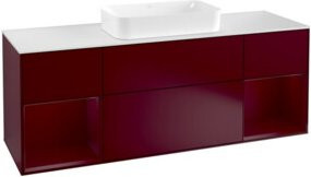 V&B Waschtischunterschrank Finion mit Wandbeleuchtung in Weiß, B/T/H: 160 x 50,1 x 50,1 cm - Bild 1