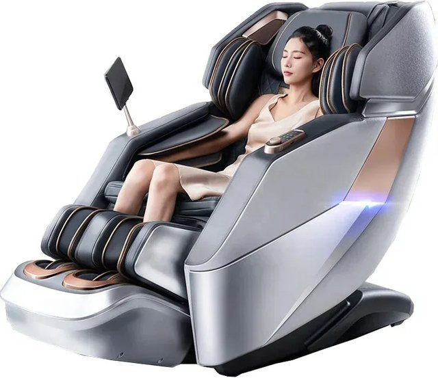 FULANG Luxus Shiatsu Massage Chair mit 4D Zero Gravity, SL-Track und elektrischer Heizfunktion in Rot oder Grau - Bild 1
