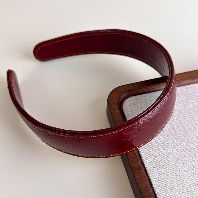 YULIN Stirnband Leder, doppellagig, gepolstert, Damen, grau - Bild 1