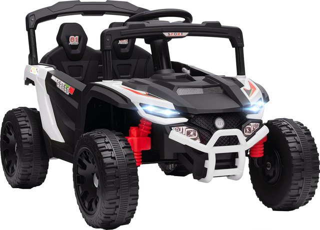 AIYAPLAY Elektro-Kinderauto 12V, UTV-Batterieauto, Weiß, ab 3 Jahre - Bild 1
