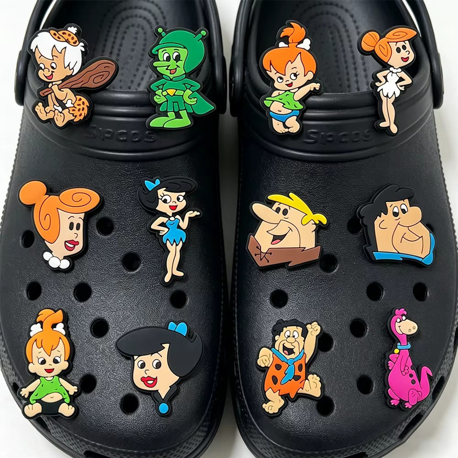 Potdemiel Schuh-Charms, Cartoon Primitive Man Series, 12 Stück - Bild 3