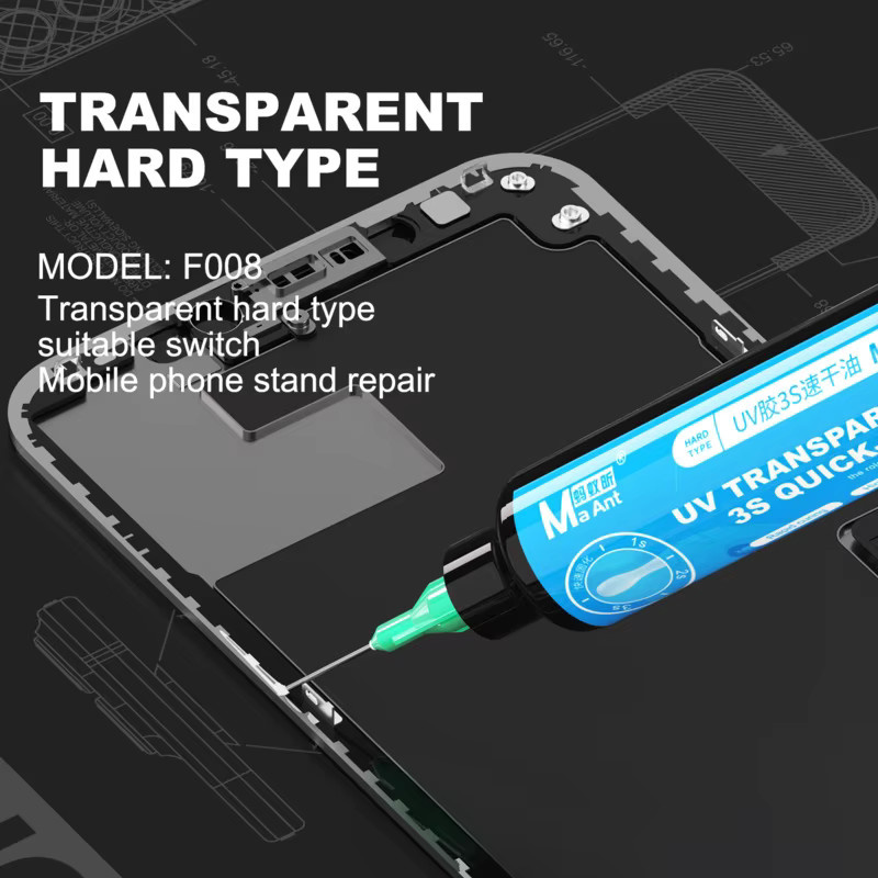 MECHANIC UV-Kleber Lötmaske 3S transparent – Schnelltrocknende Schutzbeschichtung für Handy- und Tablet-Leiterplattenreparatur, Flugdraht-Fixierung und Schweißpunkt-Patch - Bild 4