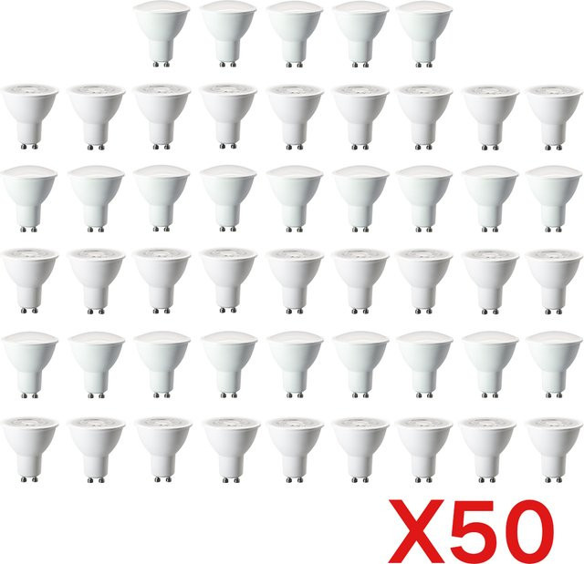50er Set GU10 LED Spotlichter in Weiß mit CCT Farbtemperatursteuerung und Ra80 - Bild 1