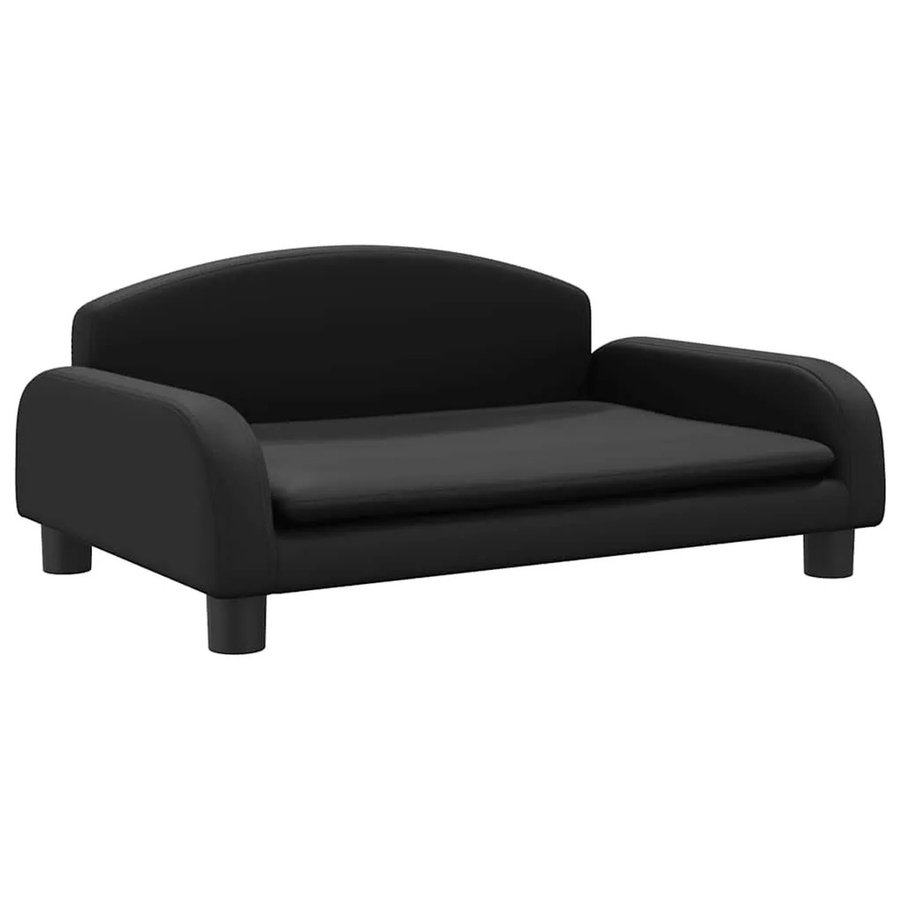 vidaXL Hundebett Sofa aus Kunstleder in Schwarz, B/T/H: 70 x 45 x 30 cm - Bild 2
